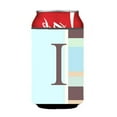 thumbnail image 1 of Letter I Initial Monogram - Blue Stripes Can or Bottle  Hugger, 1 of 1