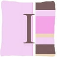 thumbnail image 1 of Letter I Initial Monogram - Pink Stripes Indoor & Outdoor Fabric Decorative Pillow - Pink Stripes - 14 x 2 x 14 in., 1 of 1