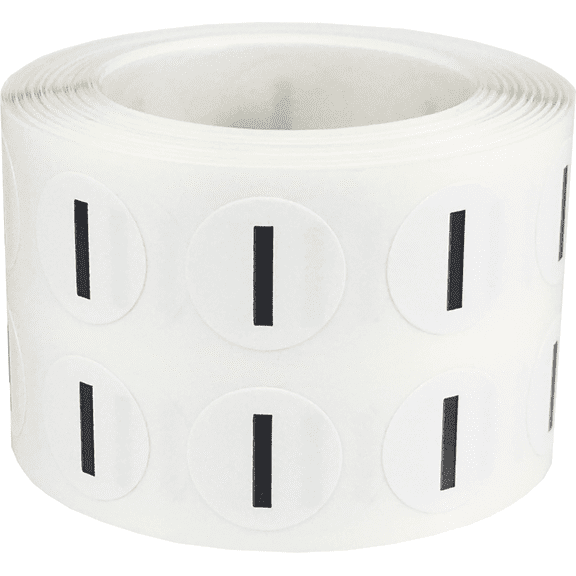 Letter I Inventory Labels .5 Inch Round Circle Dots 1,000 Adhesive Stickers