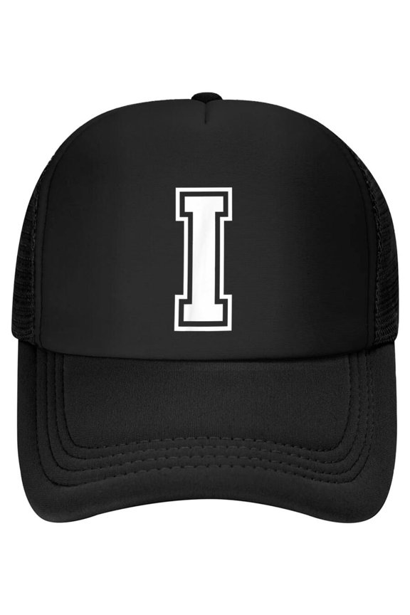Letter I Name Initial Varsity Alphabet Monogram Baseball Cap