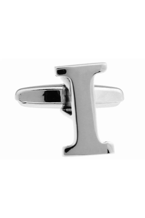 Letter I Pair Of Cufflinks Wedding Groom Dad Fancy Gift Box & Polishing Cloth
