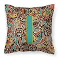 thumbnail image 1 of Letter I Retro Tribal Alphabet Initial Fabric Decorative Pillow, 1 of 4