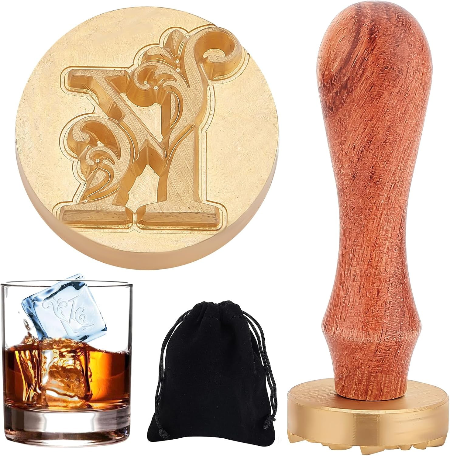 Letter Ice Stamp K Ice Cube Stamp Ice Branding Stamp with Removable