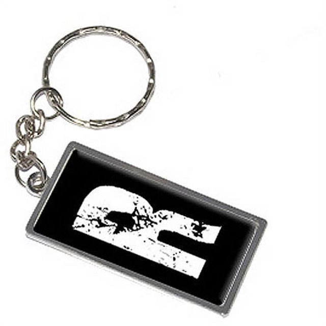 Letter Initial R Keychain Key Chain Ring