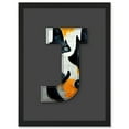 thumbnail image 1 of Letter J Abstract Cat Decorative Graffiti Mural Alphabet Initial Stencil Artwork Framed Wall Art Print A4, 1 of 4