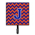 thumbnail image 1 of Letter J Chevron Orange and Blue Leash or Key Holder, 1 of 1