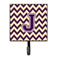 thumbnail image 1 of Letter J Chevron Purple and Gold Leash or Key Holder, 1 of 1