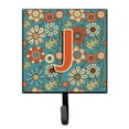 thumbnail image 1 of Letter J Flowers Retro Blue Leash or Key Holder, 1 of 1