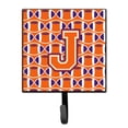 thumbnail image 1 of Letter J Football Orange White and Regalia Leash or Key Holder, 1 of 1