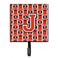 thumbnail image 1 of Letter J Football Scarlet and Grey Leash or Key Holder, 1 of 1