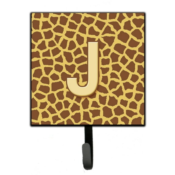 Letter J Initial Monogram - Giraffe Leash or Key Holder