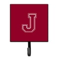 thumbnail image 1 of Letter J Initial Monogram - Maroon and White Leash or Key Holder, 1 of 7