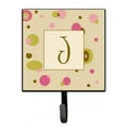 thumbnail image 1 of Letter J Initial Monogram - Tan Dots Leash or Key Holder, 1 of 7