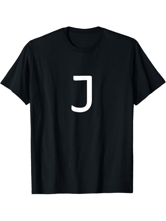 Letter J - Minimal Capital Alphabet To Spell Words Or Names T-Shirt men and women can wear, black, white, gifts