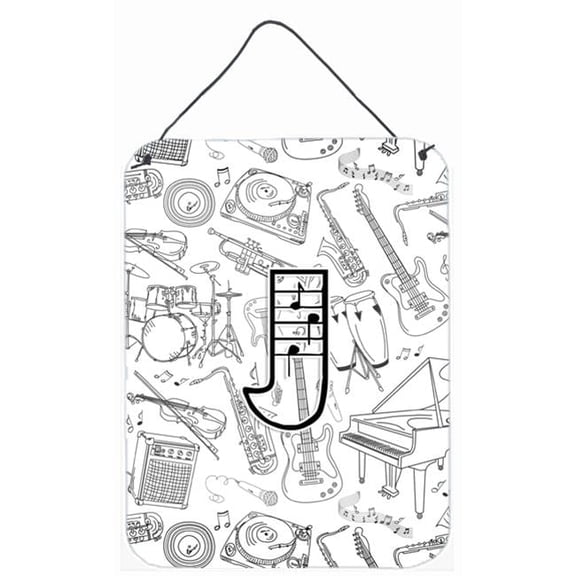 Letter J Musical Note Letters Wall and Door Hanging Prints