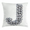 thumbnail image 1 of Letter J Throw Pillow Cushion Cover, Soccer Balls in the Form of a Letter Futboll Alphabet Theme Teamplay Sports, Decorative Square Accent Pillow Case, 24 X 24 Inches, Black and White, by Ambesonne, 1 of 2