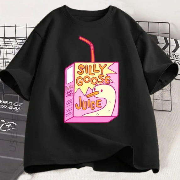 Letter Juice Graphic Classic T Shirt Tops T Shirt Tops Short Sleeve Round Neck Black S-5XL