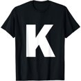 thumbnail image 1 of Letter K Capital Alphabet Monogram Initial T-Shirt, 1 of 3