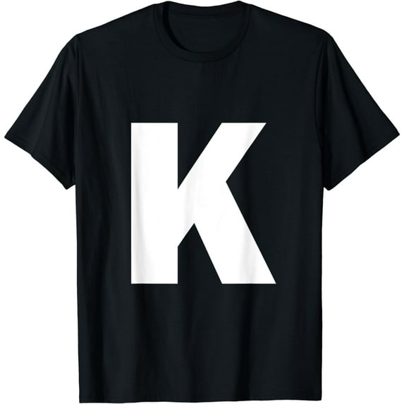 Letter K Capital Alphabet Monogram Initial T-Shirt