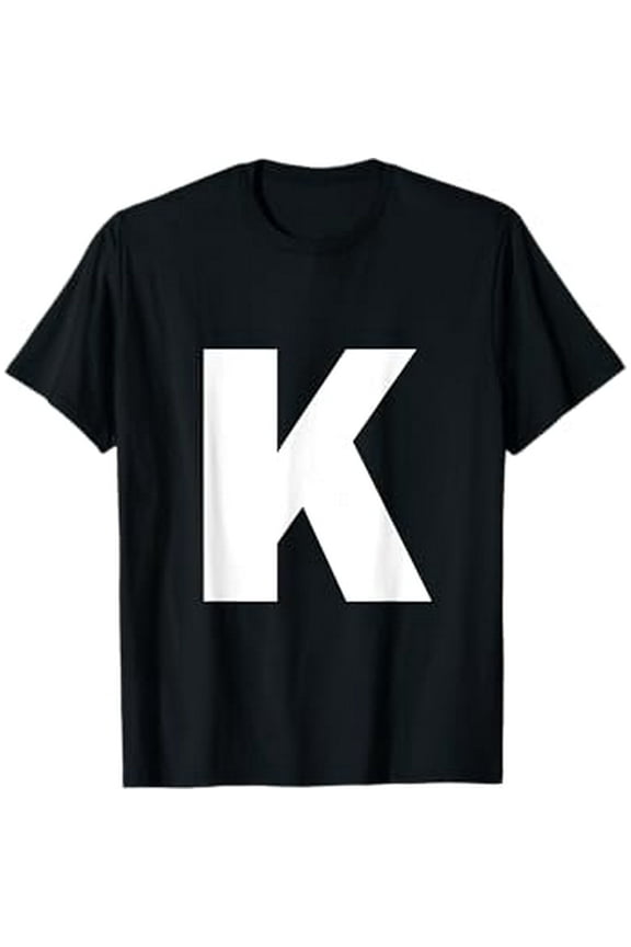 Letter K Capital Alphabet Monogram Initial T-Shirt