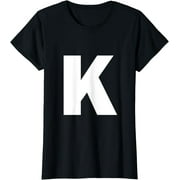 Letter K Capital Alphabet Monogram Initial T-Shirt