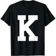 thumbnail image 1 of Letter K Capital Alphabet Spell Words And Names T-Shirt, 1 of 4