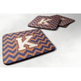 thumbnail image 1 of Letter K Chevron Blue and Orange 3 Foam Coaster Set of 4, 1 of 3