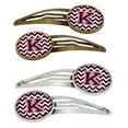 thumbnail image 1 of Letter K Chevron Maroon & White Barrettes Hair Clips, 0.75 x 0.25 x 2.25 in., 1 of 1