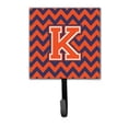 thumbnail image 1 of Letter K Chevron Orange & Blue Leash or Key Holder, 6 x 1.25 x 4.25 in., 1 of 1