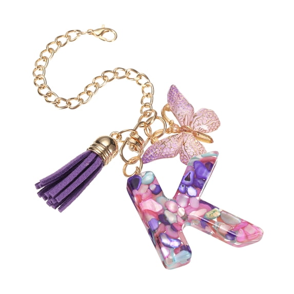 Letter K Cup Chain, Bag Chain, Key Chain, Cute Decor Accessories (Stone-Shaped)