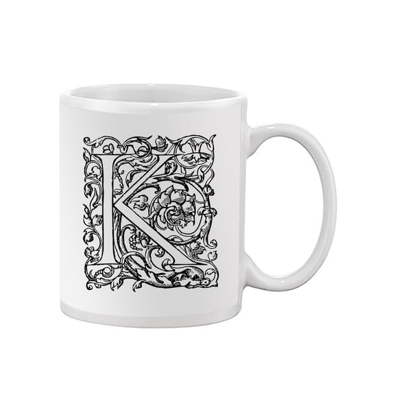 Letter K Design Mug Unisex's -Image by Shutterstock