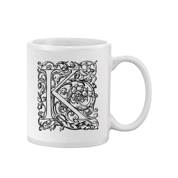 Letter K Design Mug Unisex's -Image by Shutterstock