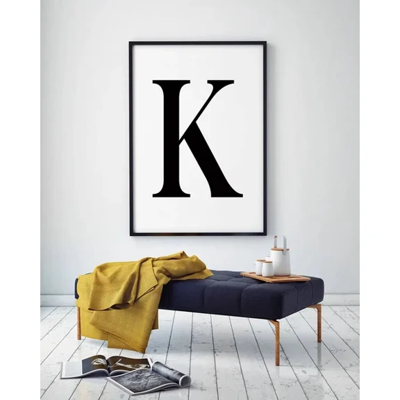 Letter K Fashion Poster Art Home Decor Vintage Gift Living Room Dercor Home Decor Office Wall Art