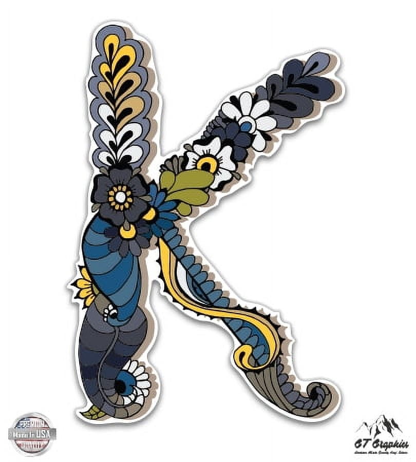 Letter K Floral Style - 5