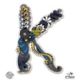 thumbnail image 1 of Letter K Floral Style - 8" Vinyl Sticker - For Car Laptop I-Pad - Waterproof Decal, 1 of 1