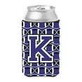 thumbnail image 1 of Letter K Football Purple & White Can or Bottle Hugger, 1 of 1