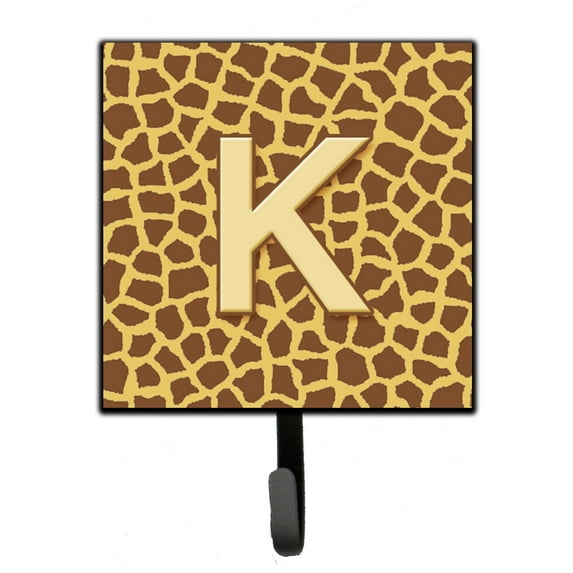 Letter K Initial Monogram - Giraffe Leash or Key Holder