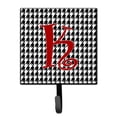 thumbnail image 1 of Letter K Initial Monogram - Houndstooth Black Leash or Key Holder, 1 of 7