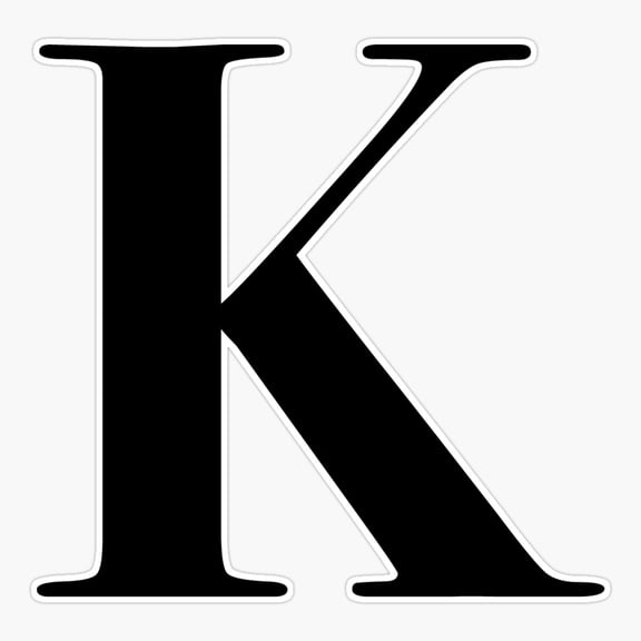 Letter K Monogram Initial Sticker