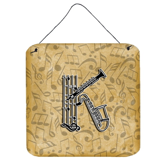 Letter K Musical Instrument Alphabet Wall or Door Hanging Prints