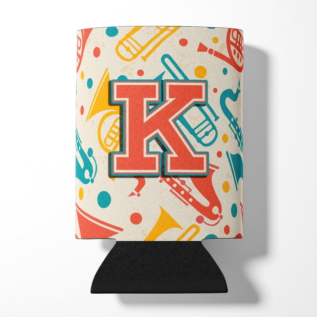 Caroline's Treasures Monogram Can Hugger - Retro Insulated Drink Sleeve For 12 Oz Cans/Bottles