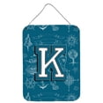 thumbnail image 1 of Letter K Sea Doodles Initial Alphabet Wall or Door Hanging Prints, 1 of 2