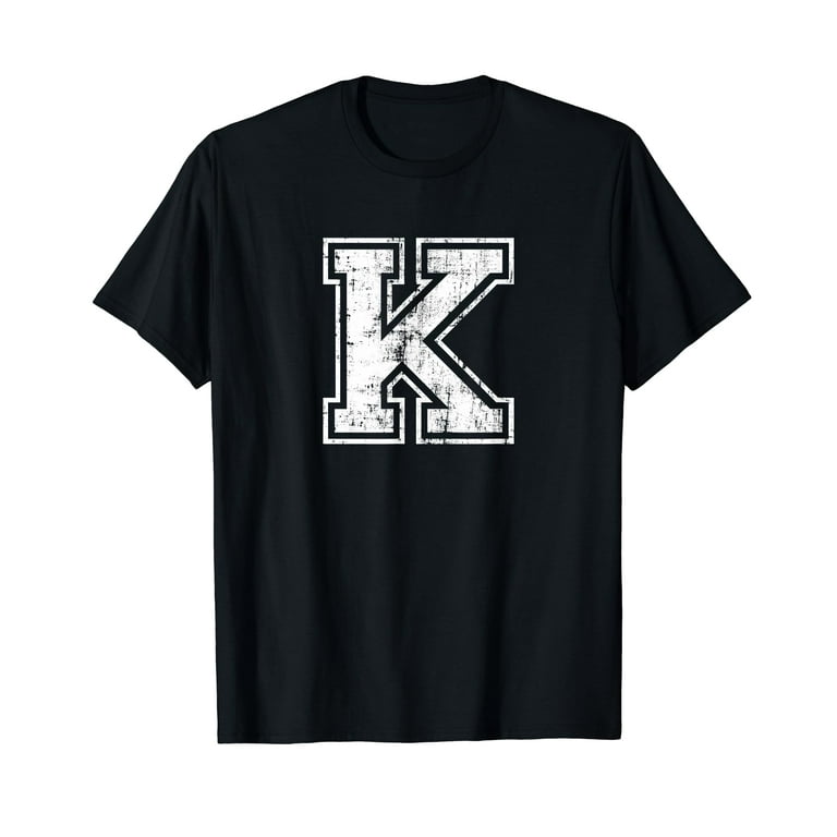 Letter K Uppercase Alphabet T-Shirt Letter K Uppercase Alphabet T-Shirt