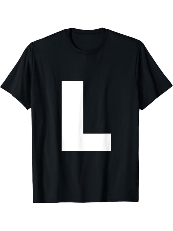 Letter L Capital Alphabet Monogram Initial T-Shirt