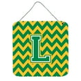 thumbnail image 1 of Letter L Chevron Green and Gold Wall or Door Hanging Prints, 1 of 1