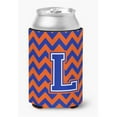 thumbnail image 1 of Letter L Chevron Orange & Blue Can or Bottle Hugger, 0.25 x 4 x 5.5 in., 1 of 1