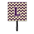 thumbnail image 1 of Letter L Chevron Purple & Gold Leash or Key Holder, 6 x 1.25 x 4.25 in., 1 of 1