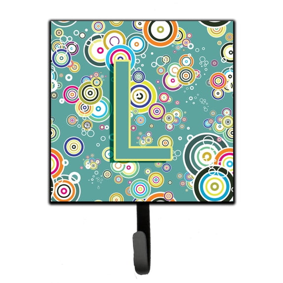 Letter L Circle Circle Teal Initial Alphabet Leash or Key Holder