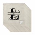 thumbnail image 1 of Letter L Cloth Napkins, Monogram Words Washable and Reusable Dinner Napkins Set of 8, Table Napkin for Kitchen Party Birthday Wedding Hotel Housewarming 20"x20", 1 of 8