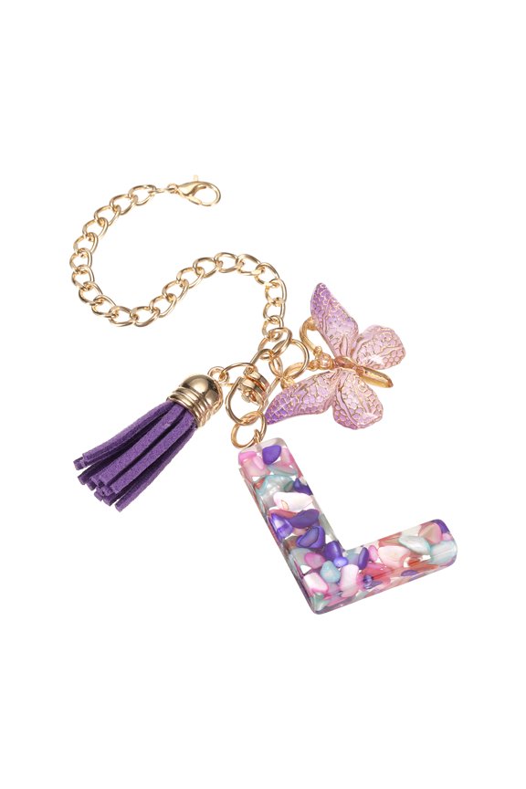 Letter L Cup Chain, Bag Chain, Key Chain, Cute Decor Accessories (Stone-Shaped)